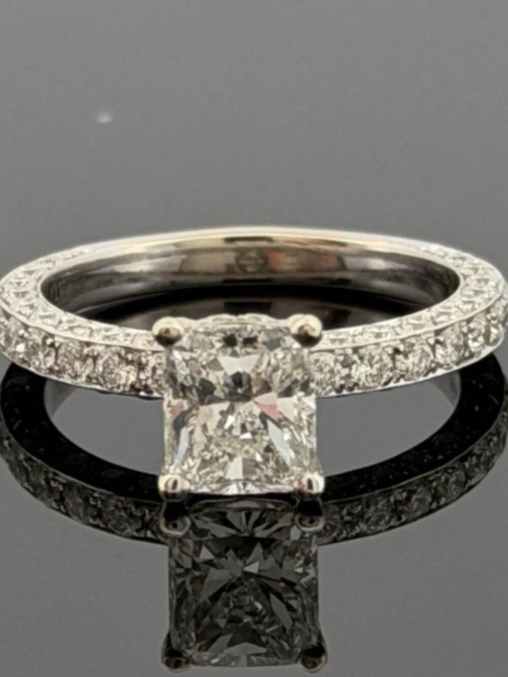 Natural GIA Certified 1.21ct Cushion Diamond Engagement Ring F VS1 14K Gold